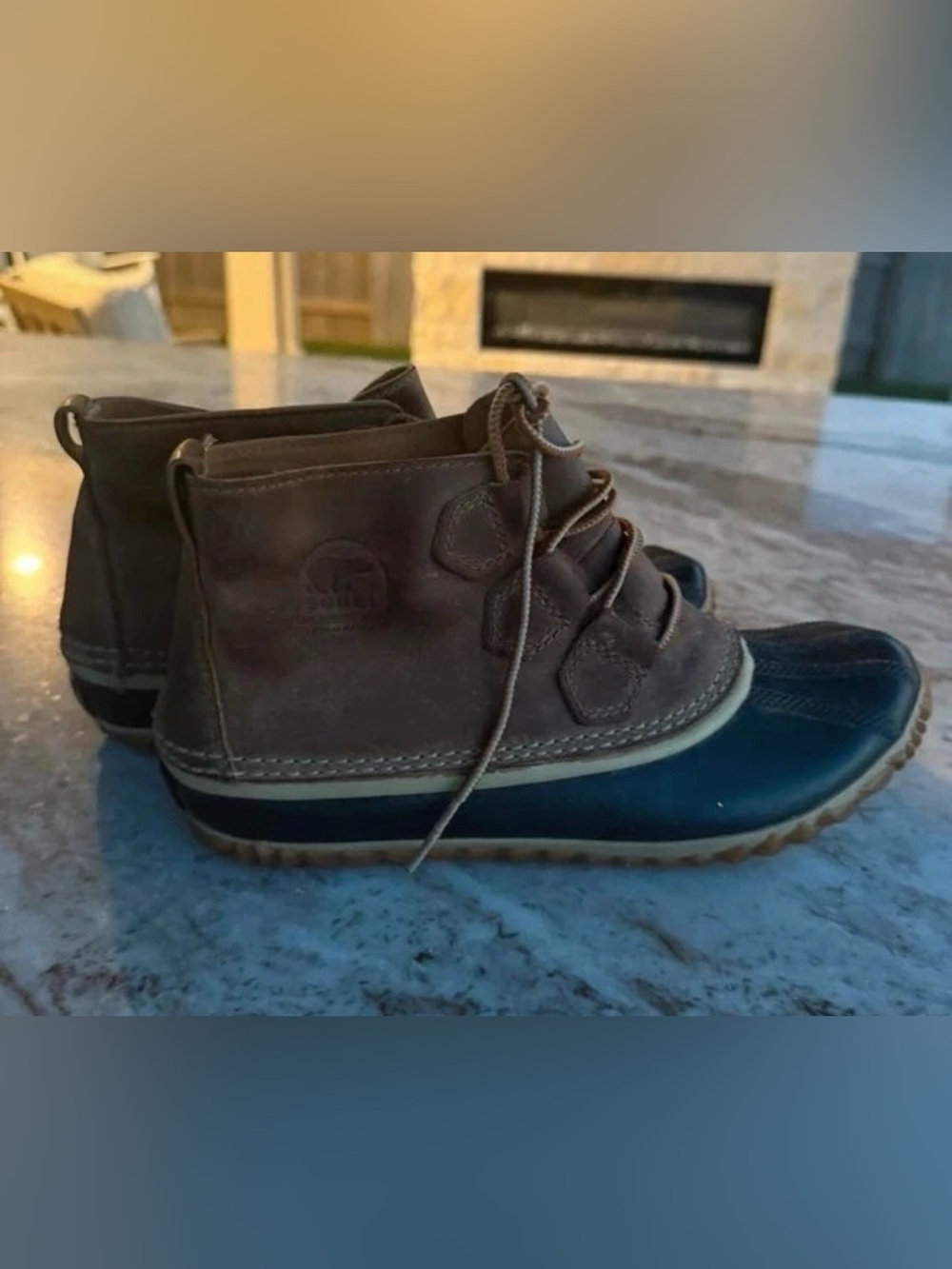 Sorel Brown and Black Waterproof Lace-Up Winter Boots